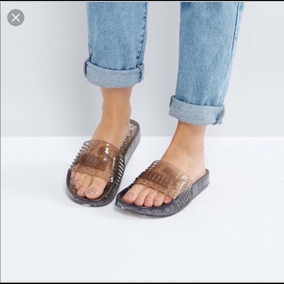 clear fenty slides